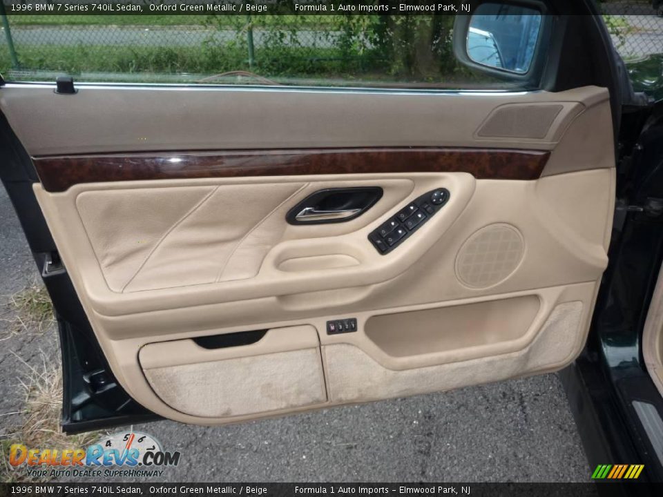 1996 BMW 7 Series 740iL Sedan Oxford Green Metallic / Beige Photo #18