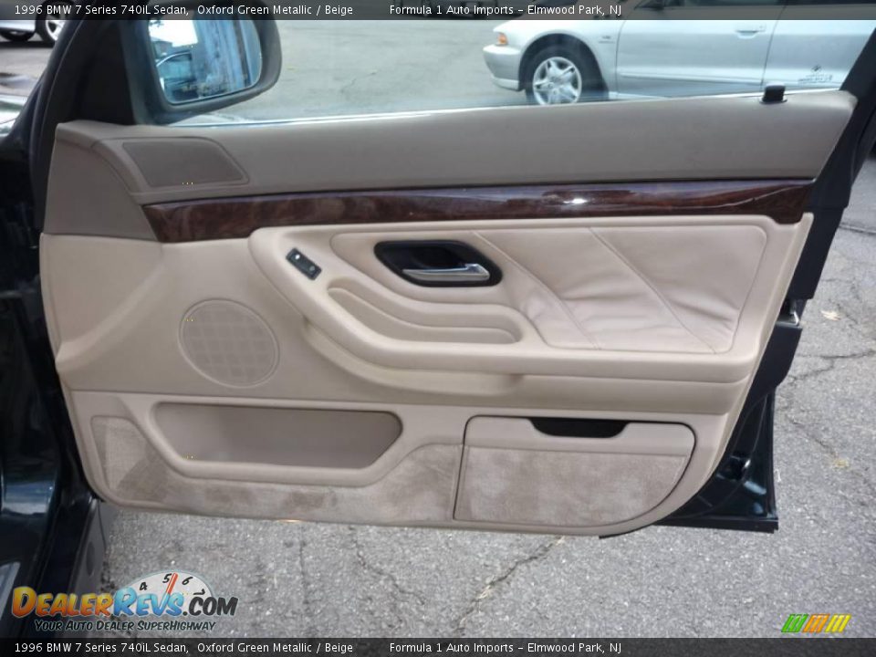 1996 BMW 7 Series 740iL Sedan Oxford Green Metallic / Beige Photo #20