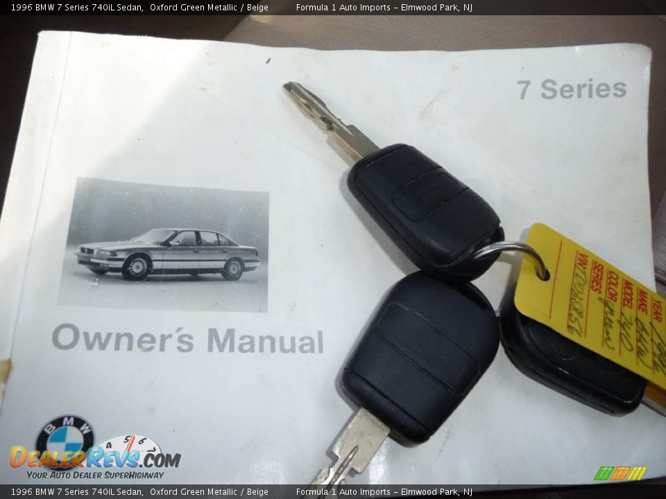 1996 BMW 7 Series 740iL Sedan Oxford Green Metallic / Beige Photo #24