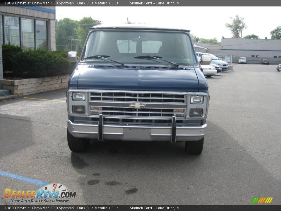 1989 Chevrolet Chevy Van G20 Sportvan Dark Blue Metallic / Blue Photo #4