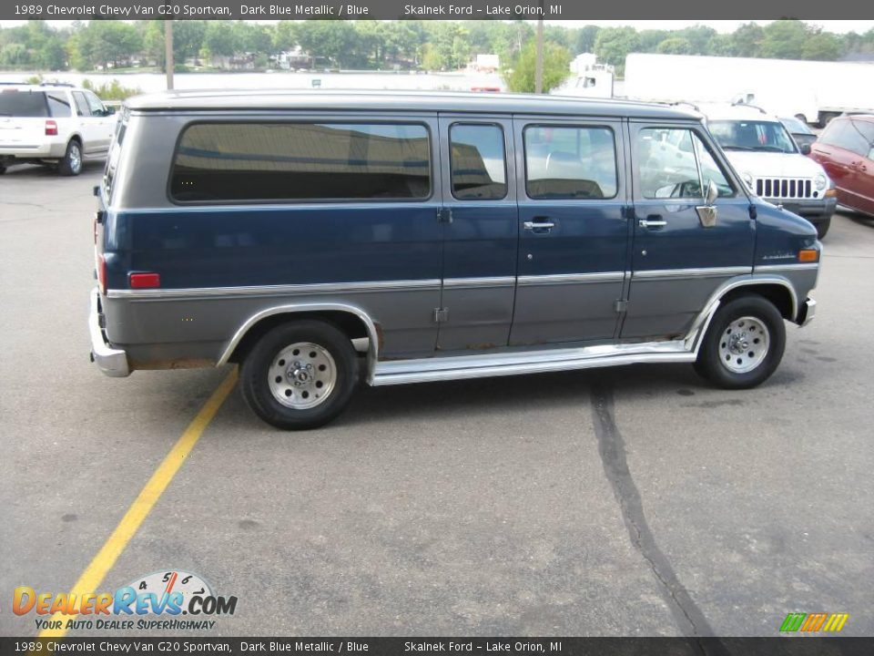 1989 Chevrolet Chevy Van G20 Sportvan Dark Blue Metallic / Blue Photo #7