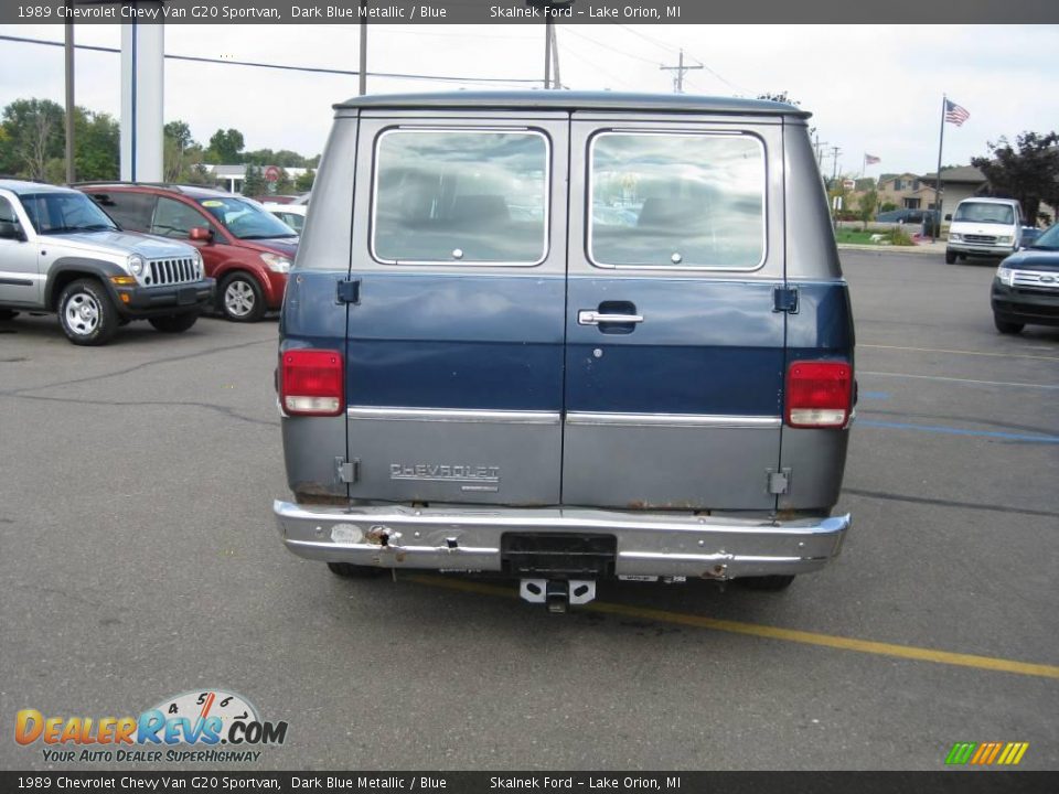 1989 Chevrolet Chevy Van G20 Sportvan Dark Blue Metallic / Blue Photo #10