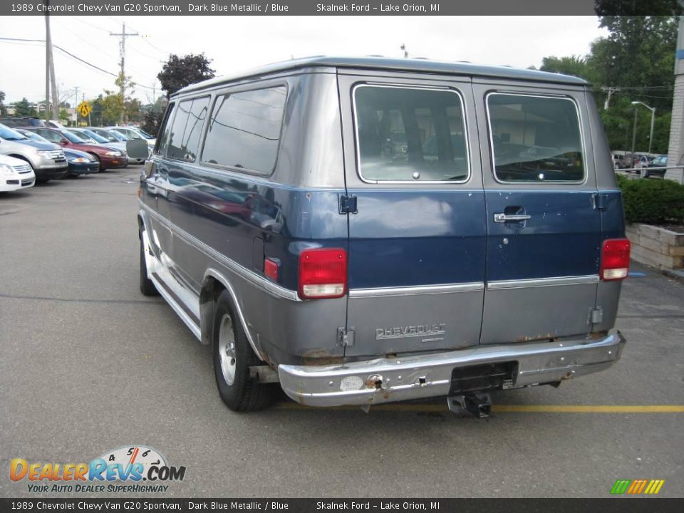 1989 Chevrolet Chevy Van G20 Sportvan Dark Blue Metallic / Blue Photo #11