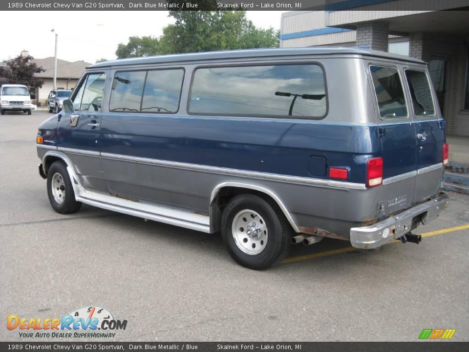 1989 Chevrolet Chevy Van G20 Sportvan Dark Blue Metallic / Blue Photo #12