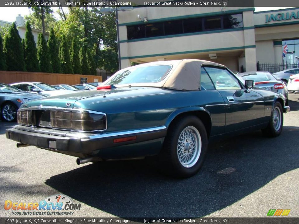 1993 Jaguar XJ XJS Convertible Kingfisher Blue Metallic / Champagne Photo #4