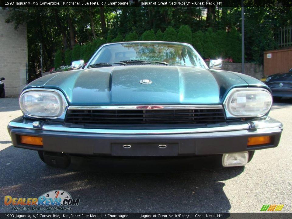 1993 Jaguar XJ XJS Convertible Kingfisher Blue Metallic / Champagne Photo #27