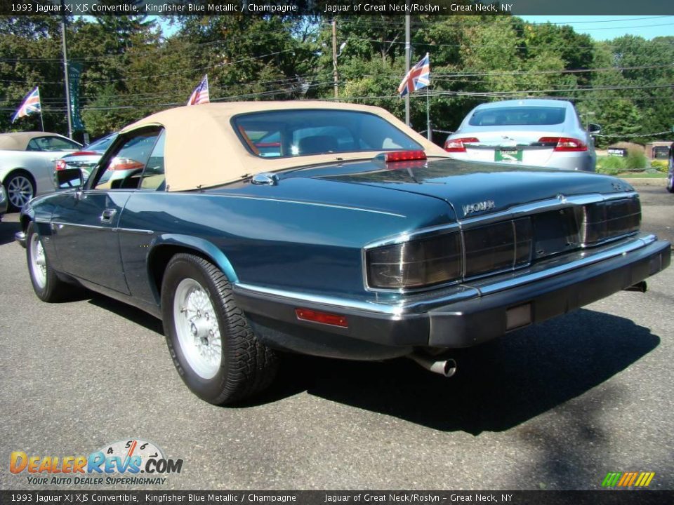 1993 Jaguar XJ XJS Convertible Kingfisher Blue Metallic / Champagne Photo #31