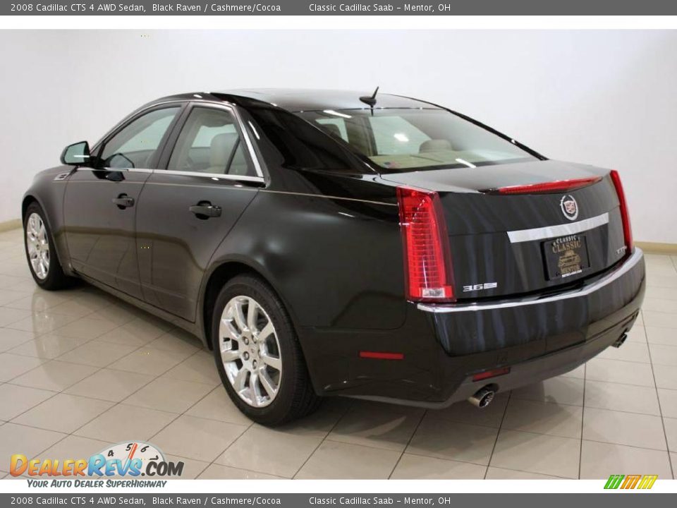 2008 Cadillac CTS 4 AWD Sedan Black Raven / Cashmere/Cocoa Photo #5