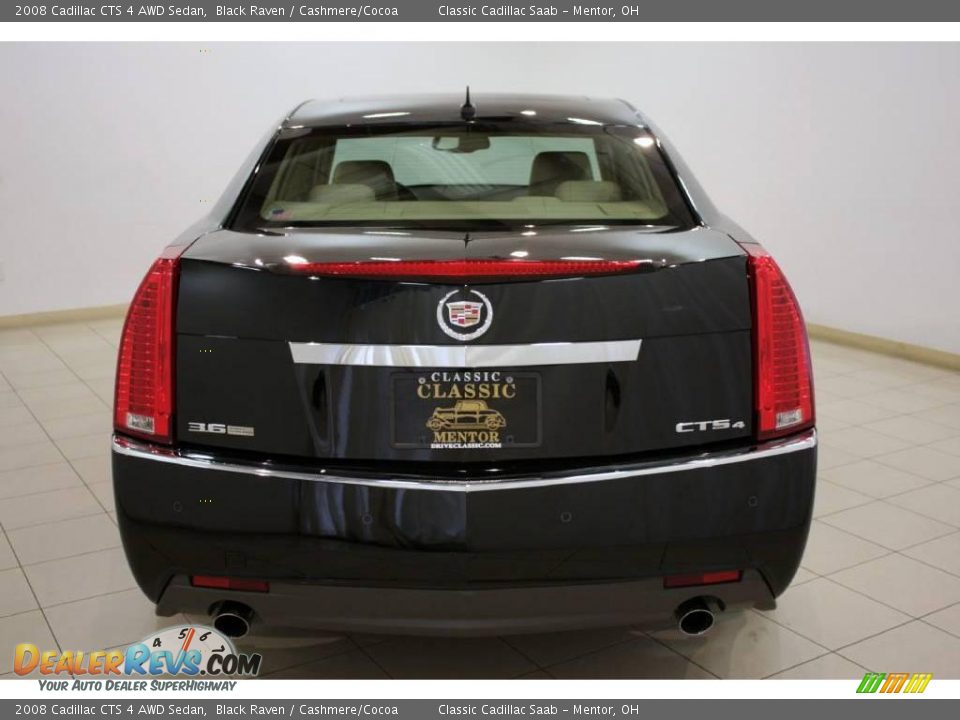 2008 Cadillac CTS 4 AWD Sedan Black Raven / Cashmere/Cocoa Photo #6