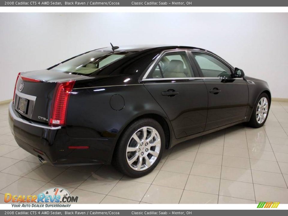 2008 Cadillac CTS 4 AWD Sedan Black Raven / Cashmere/Cocoa Photo #7
