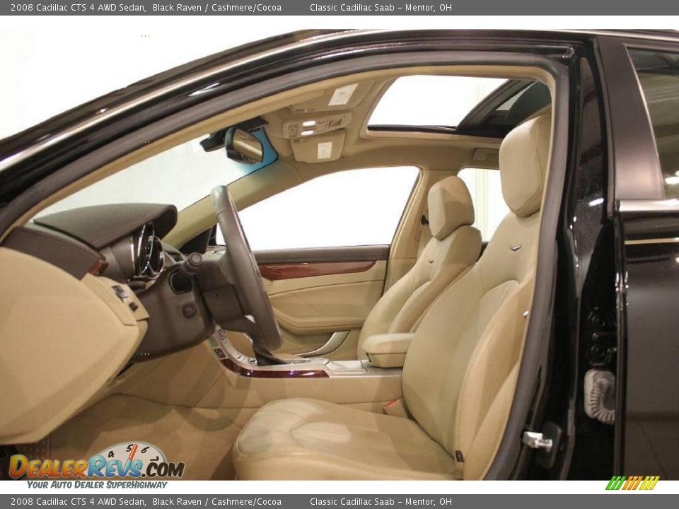 2008 Cadillac CTS 4 AWD Sedan Black Raven / Cashmere/Cocoa Photo #11
