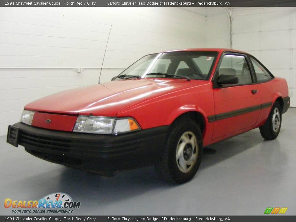 1991 Chevrolet Cavalier Coupe Torch Red / Gray Photo #1