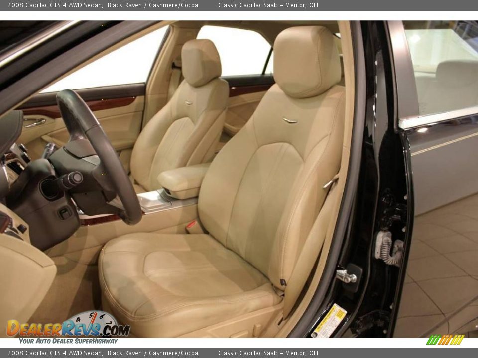 2008 Cadillac CTS 4 AWD Sedan Black Raven / Cashmere/Cocoa Photo #12