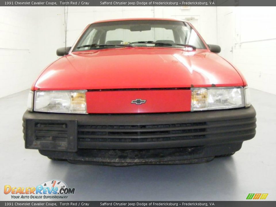 1991 Chevrolet Cavalier Coupe Torch Red / Gray Photo #2