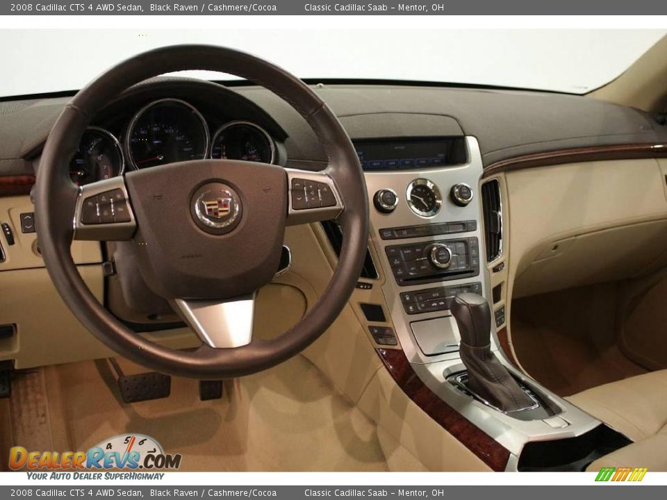 2008 Cadillac CTS 4 AWD Sedan Black Raven / Cashmere/Cocoa Photo #13