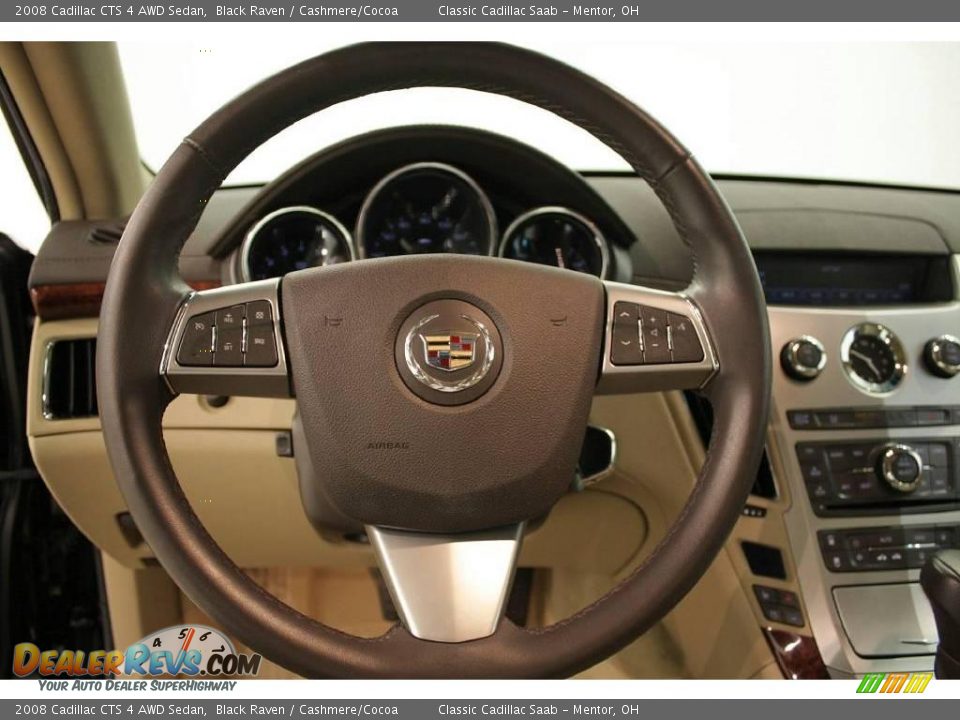 2008 Cadillac CTS 4 AWD Sedan Black Raven / Cashmere/Cocoa Photo #14
