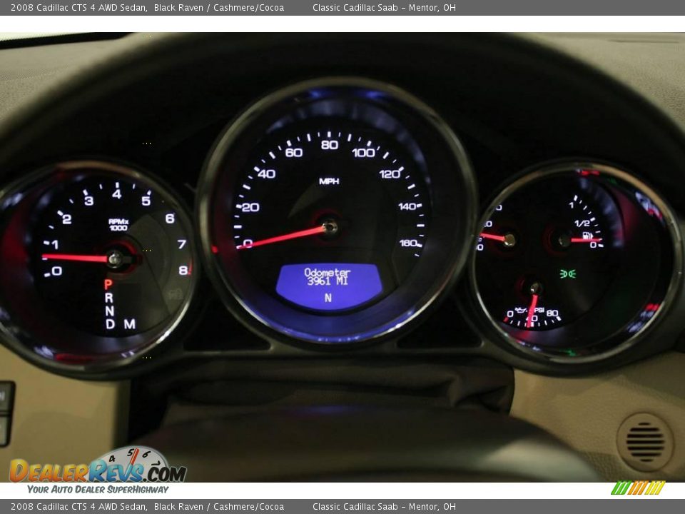 2008 Cadillac CTS 4 AWD Sedan Black Raven / Cashmere/Cocoa Photo #15