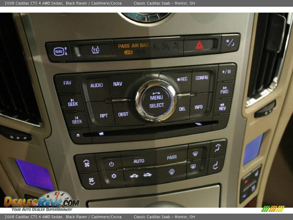 2008 Cadillac CTS 4 AWD Sedan Black Raven / Cashmere/Cocoa Photo #19