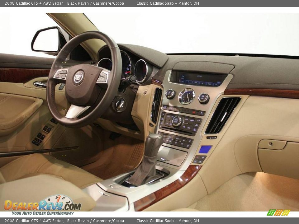 2008 Cadillac CTS 4 AWD Sedan Black Raven / Cashmere/Cocoa Photo #21