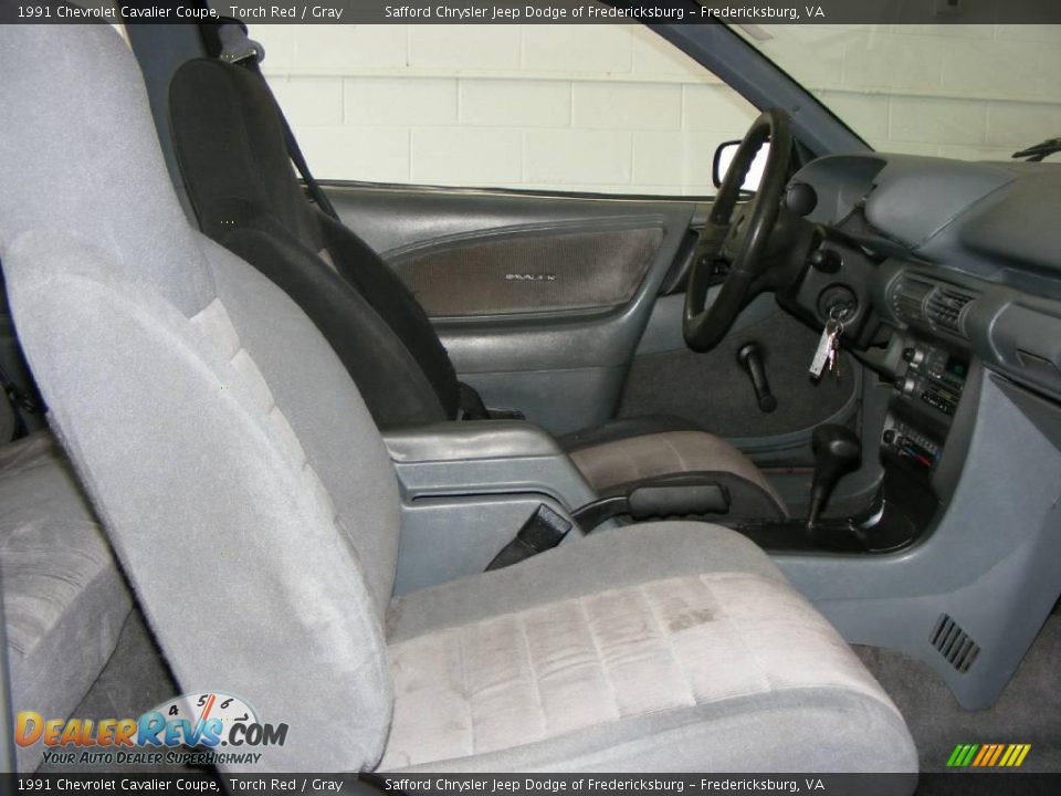 1991 Chevrolet Cavalier Coupe Torch Red / Gray Photo #14