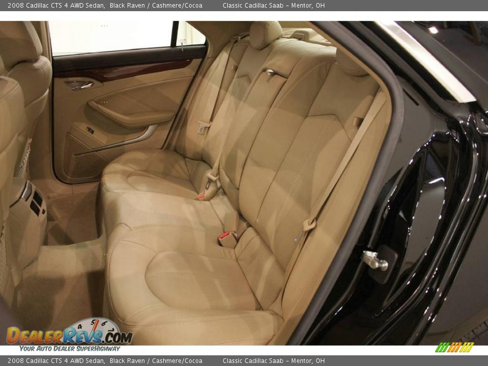 2008 Cadillac CTS 4 AWD Sedan Black Raven / Cashmere/Cocoa Photo #25