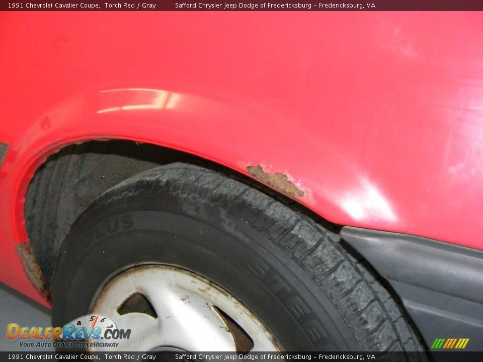 1991 Chevrolet Cavalier Coupe Torch Red / Gray Photo #25