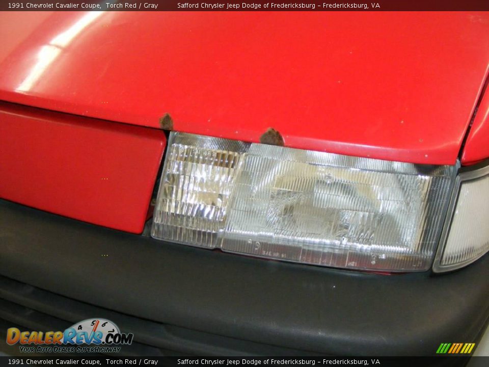 1991 Chevrolet Cavalier Coupe Torch Red / Gray Photo #26