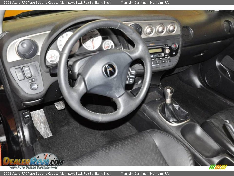 2002 Acura RSX Type S Sports Coupe Nighthawk Black Pearl / Ebony Black Photo #7