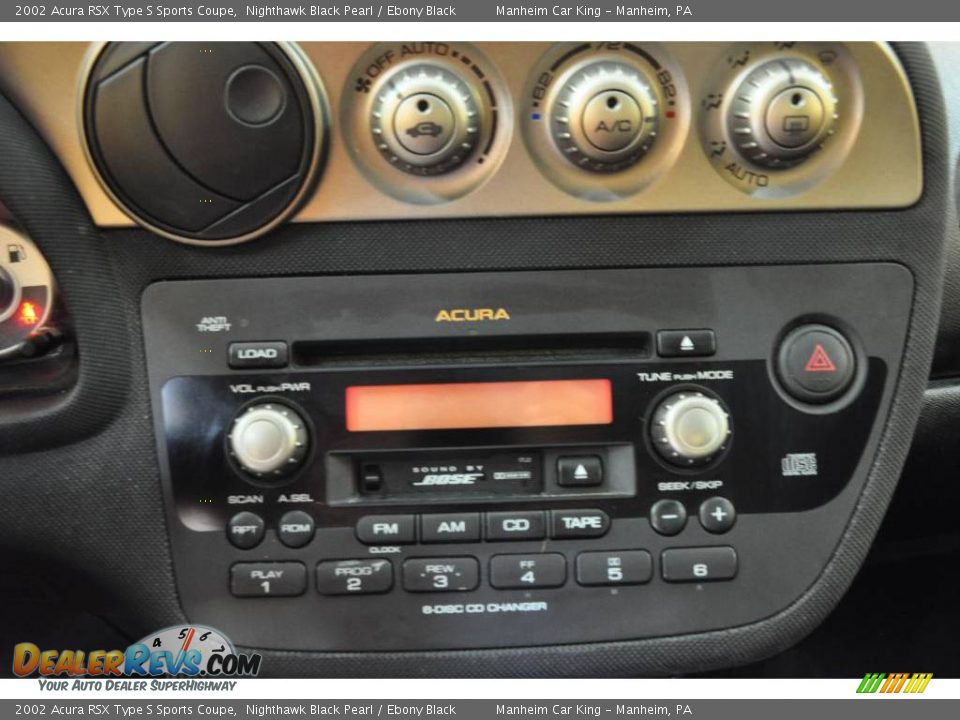 2002 Acura RSX Type S Sports Coupe Nighthawk Black Pearl / Ebony Black Photo #8