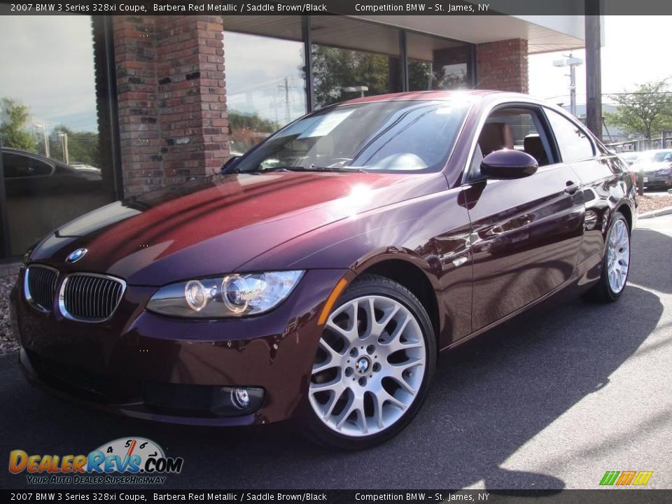 2007 BMW 3 Series 328xi Coupe Barbera Red Metallic / Saddle Brown/Black Photo #1