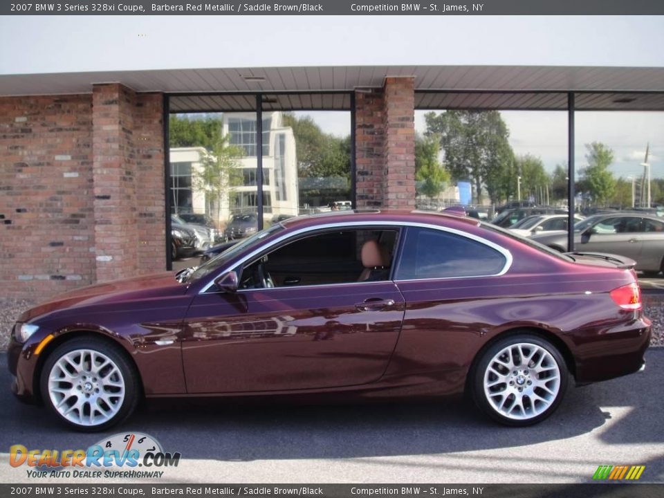 2007 BMW 3 Series 328xi Coupe Barbera Red Metallic / Saddle Brown/Black Photo #3