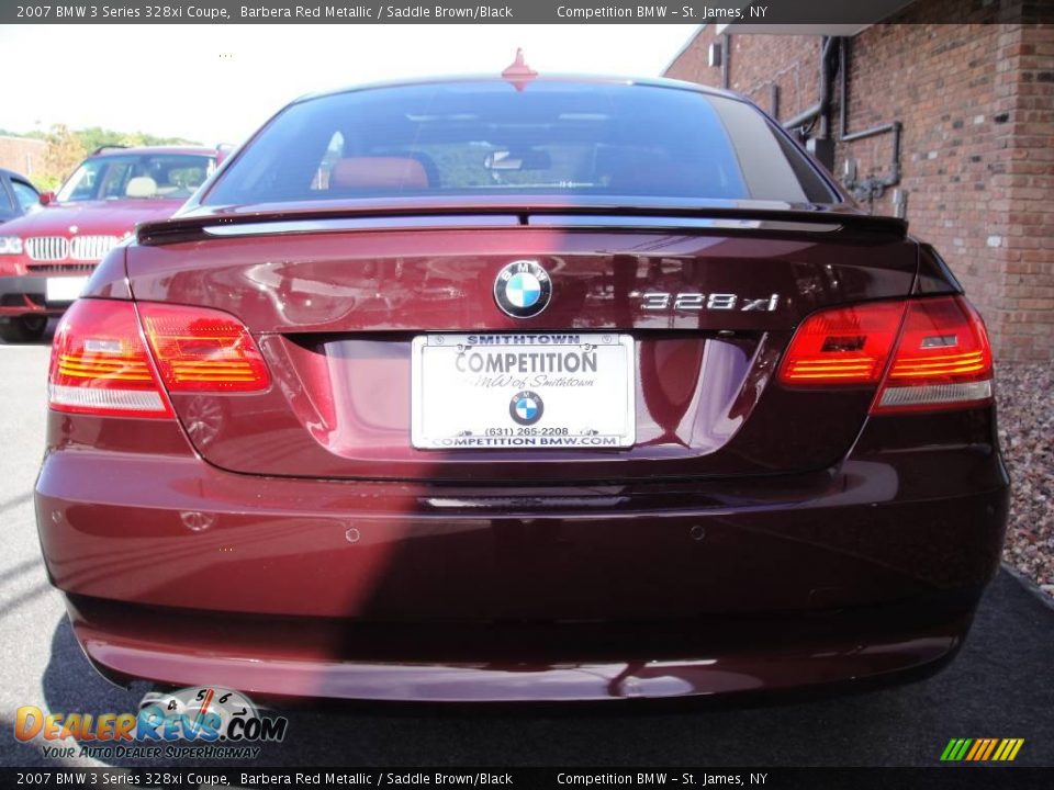 2007 BMW 3 Series 328xi Coupe Barbera Red Metallic / Saddle Brown/Black Photo #5