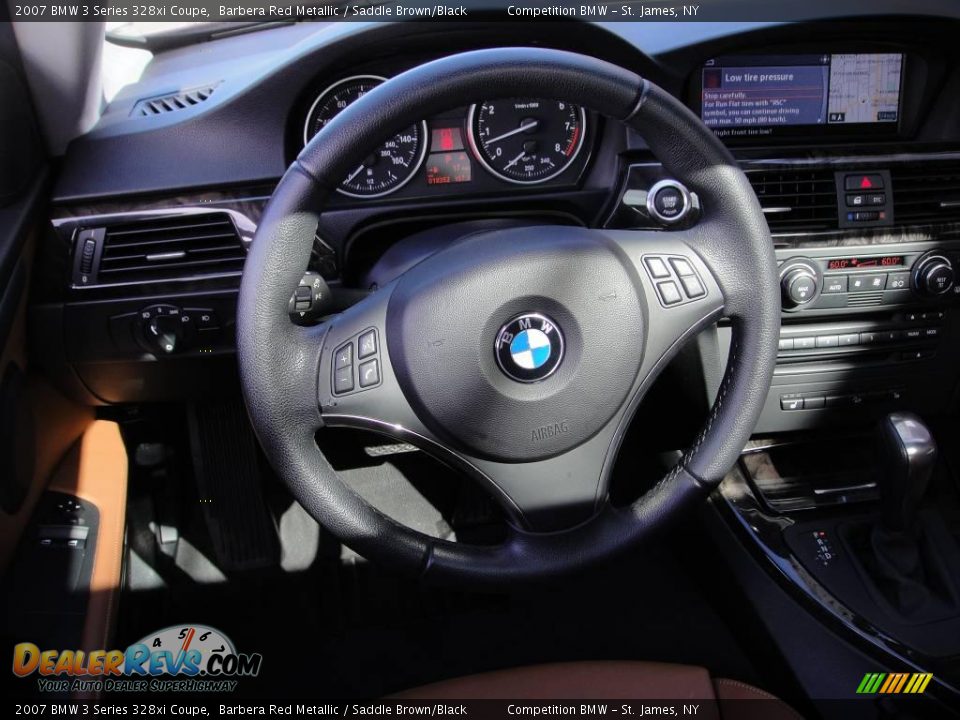 2007 BMW 3 Series 328xi Coupe Barbera Red Metallic / Saddle Brown/Black Photo #11