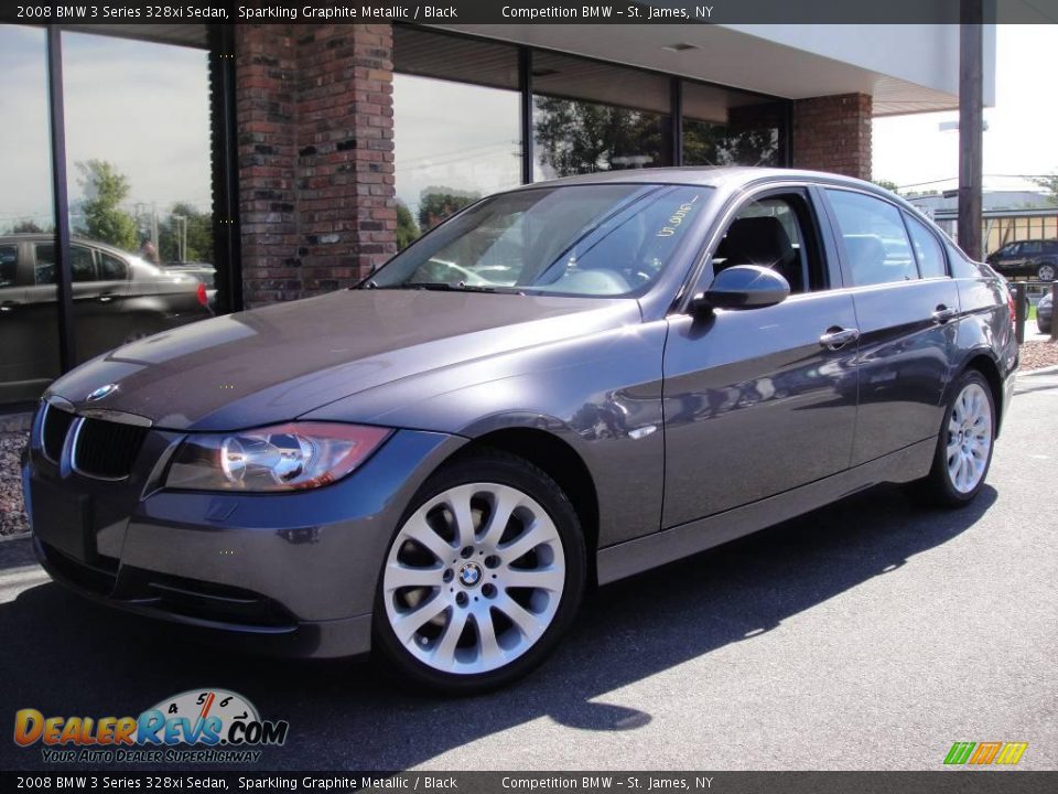 2008 BMW 3 Series 328xi Sedan Sparkling Graphite Metallic / Black Photo #1