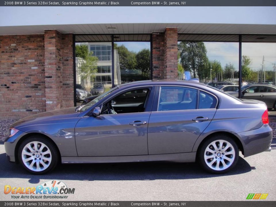 2008 BMW 3 Series 328xi Sedan Sparkling Graphite Metallic / Black Photo #3