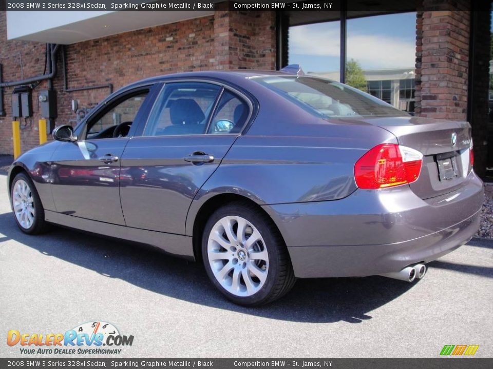 2008 BMW 3 Series 328xi Sedan Sparkling Graphite Metallic / Black Photo #4
