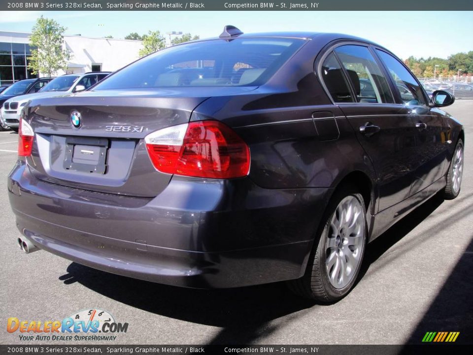 2008 BMW 3 Series 328xi Sedan Sparkling Graphite Metallic / Black Photo #6