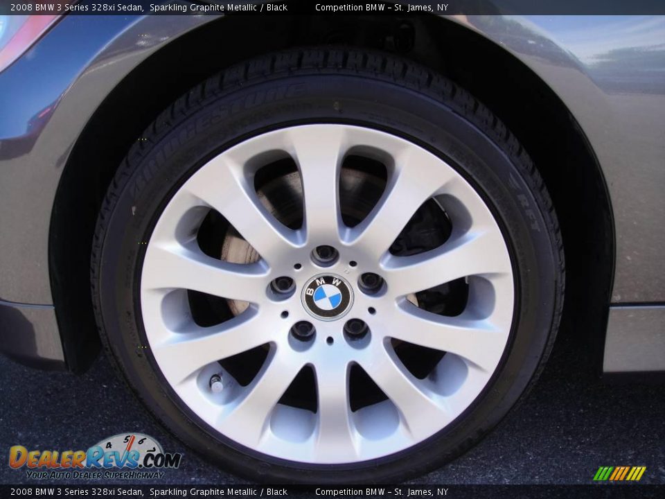 2008 BMW 3 Series 328xi Sedan Sparkling Graphite Metallic / Black Photo #7