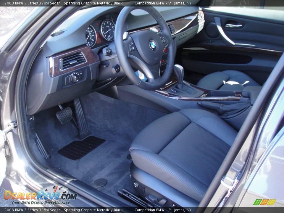 2008 BMW 3 Series 328xi Sedan Sparkling Graphite Metallic / Black Photo #10