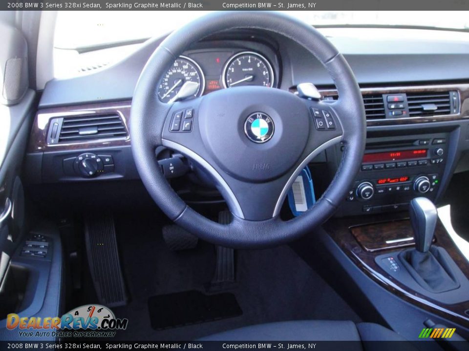 2008 BMW 3 Series 328xi Sedan Sparkling Graphite Metallic / Black Photo #11