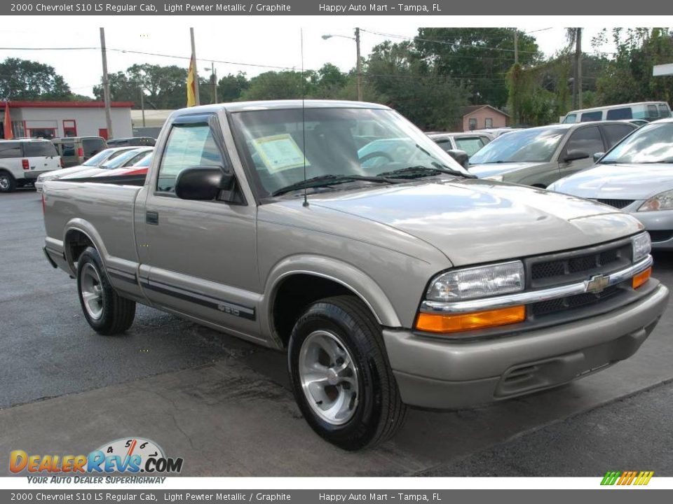 2000 Chevrolet S10 LS Regular Cab Light Pewter Metallic / Graphite Photo #2