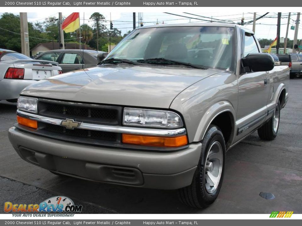 2000 Chevrolet S10 LS Regular Cab Light Pewter Metallic / Graphite Photo #3
