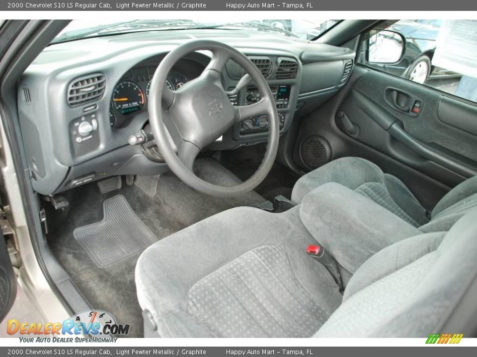 2000 Chevrolet S10 LS Regular Cab Light Pewter Metallic / Graphite Photo #10