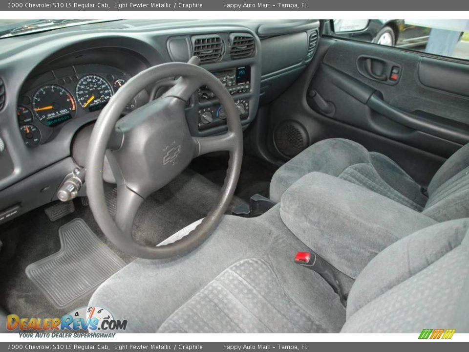 2000 Chevrolet S10 LS Regular Cab Light Pewter Metallic / Graphite Photo #11