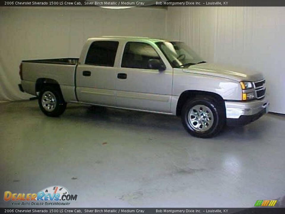 2006 Chevrolet Silverado 1500 LS Crew Cab Silver Birch Metallic / Medium Gray Photo #1