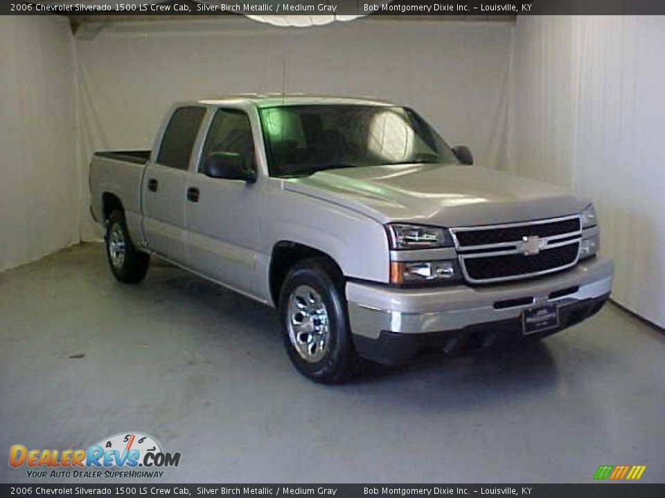 2006 Chevrolet Silverado 1500 LS Crew Cab Silver Birch Metallic / Medium Gray Photo #3