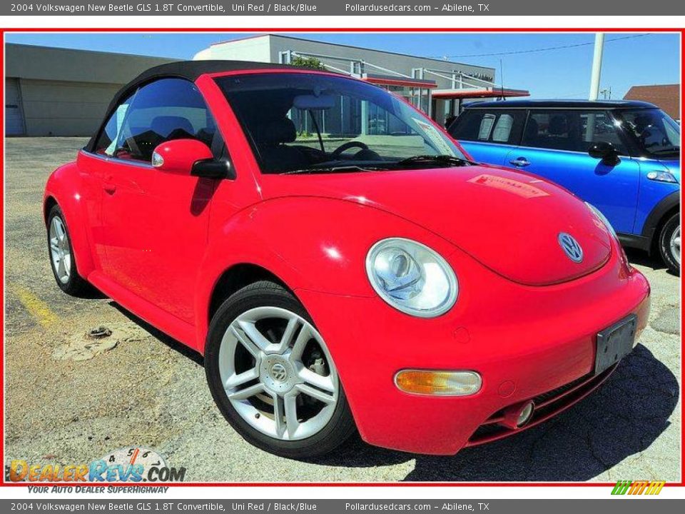 2004 Volkswagen New Beetle GLS 1.8T Convertible Uni Red / Black/Blue Photo #7