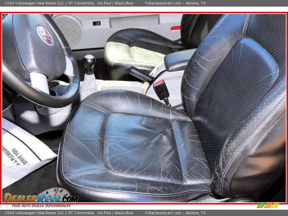 2004 Volkswagen New Beetle GLS 1.8T Convertible Uni Red / Black/Blue Photo #10