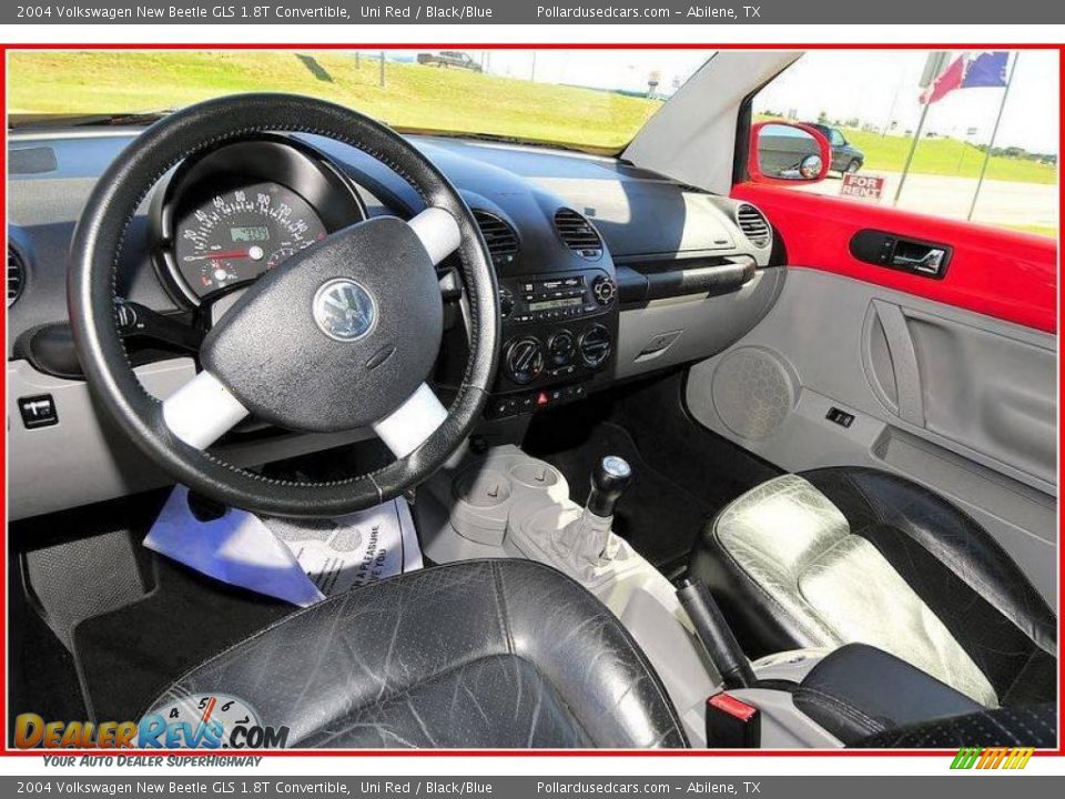 2004 Volkswagen New Beetle GLS 1.8T Convertible Uni Red / Black/Blue Photo #19