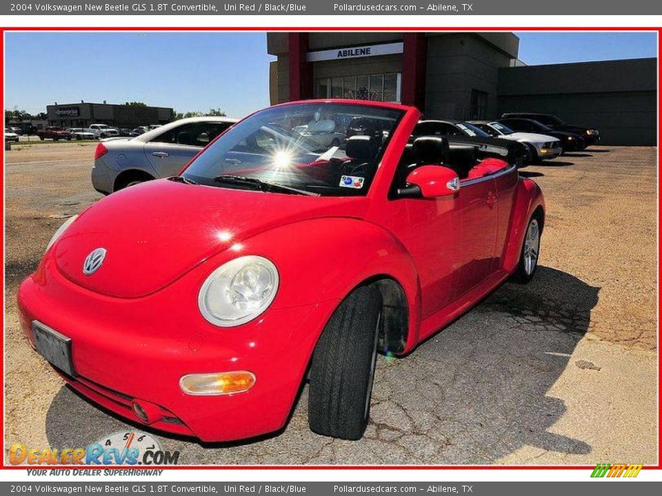 2004 Volkswagen New Beetle GLS 1.8T Convertible Uni Red / Black/Blue Photo #22